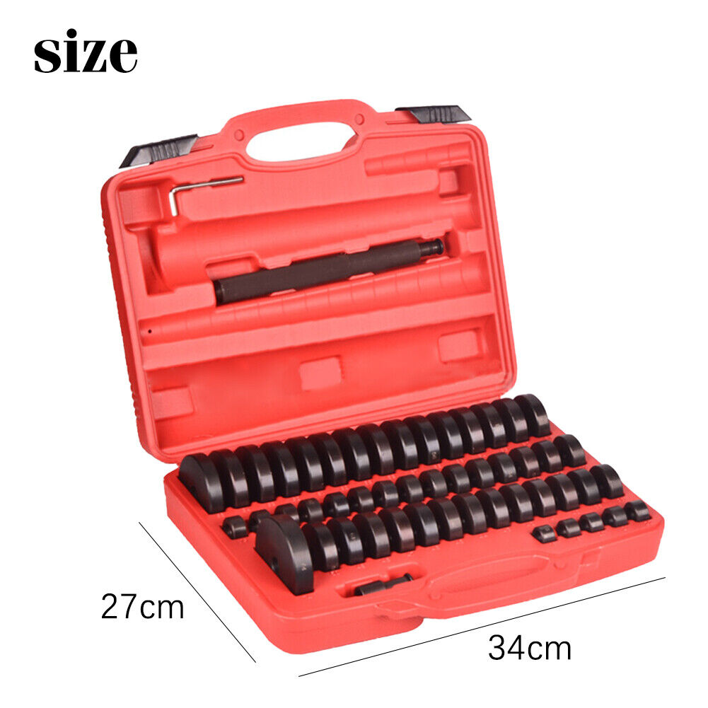 52pcs Custom Bushing Bearing Seal Driver Push Press Disc Tool 18-74mm