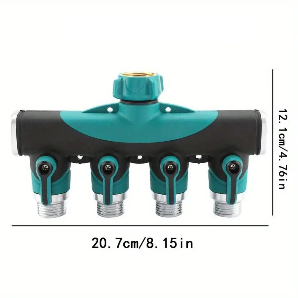 3/4" 2/4-Way Garden Hose Splitter with Shut-Off Valve (different types available)