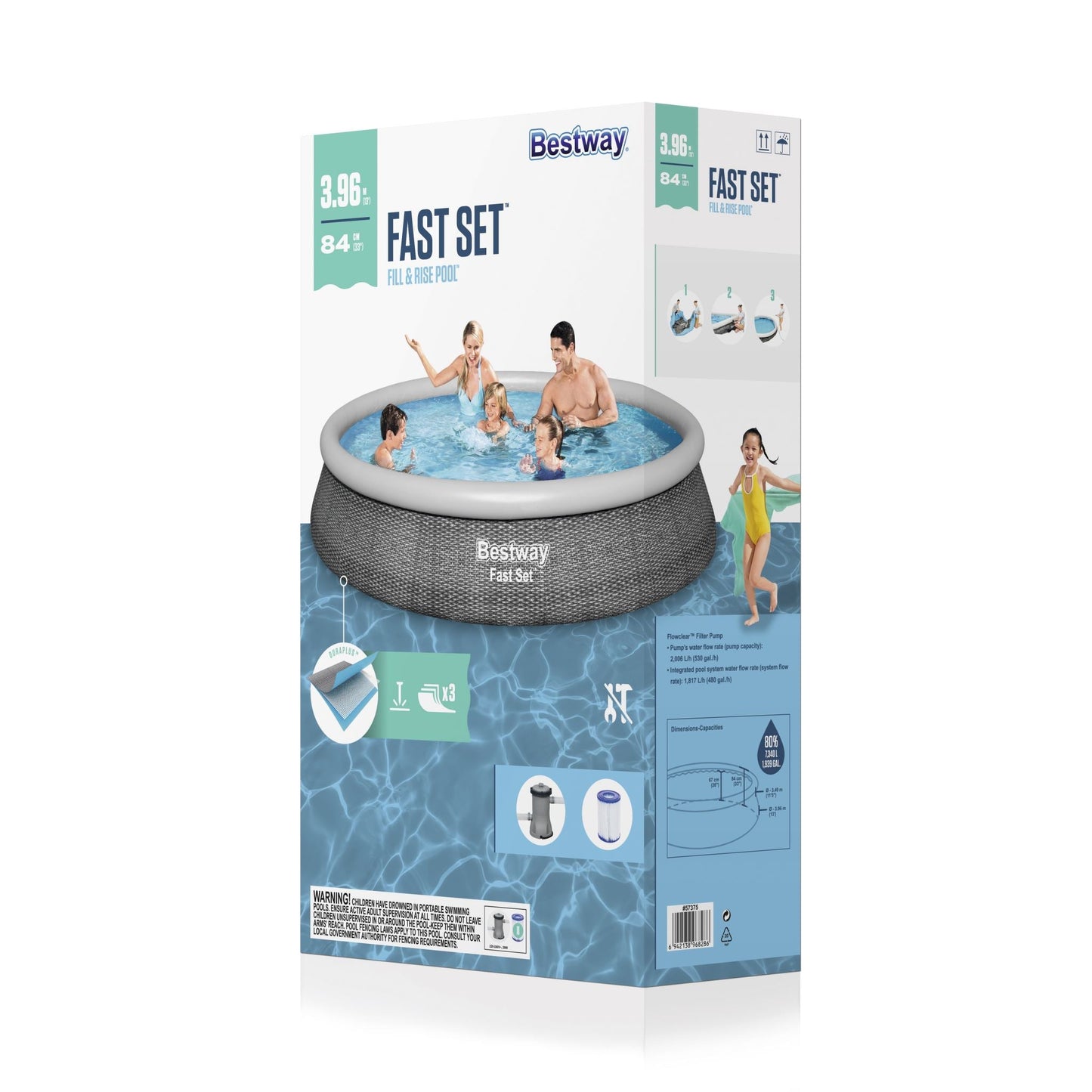 Bestway 3.96m x 84cm Swimming Pool Set