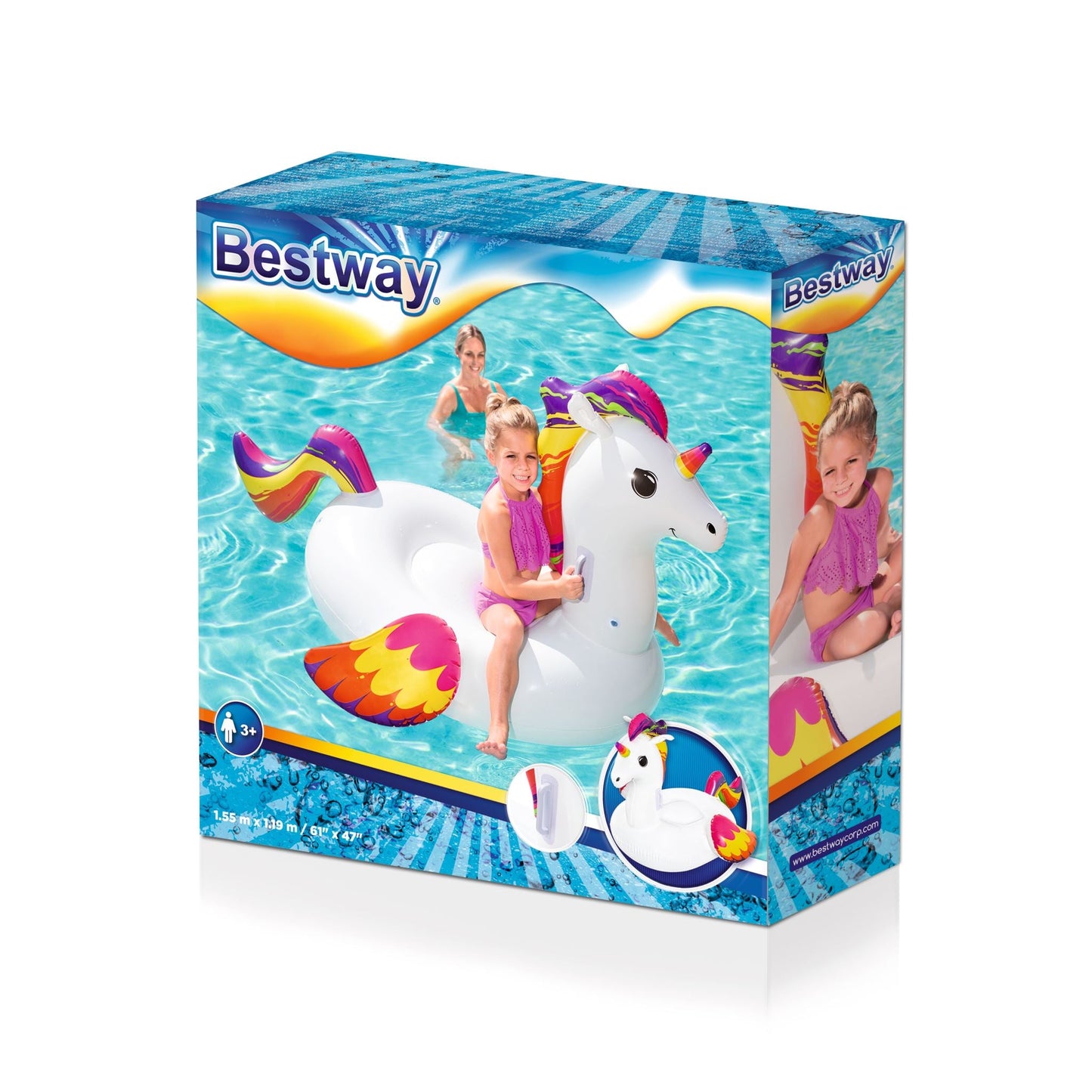 Bestway Inflatable Unicorn Ride-On Pool Float