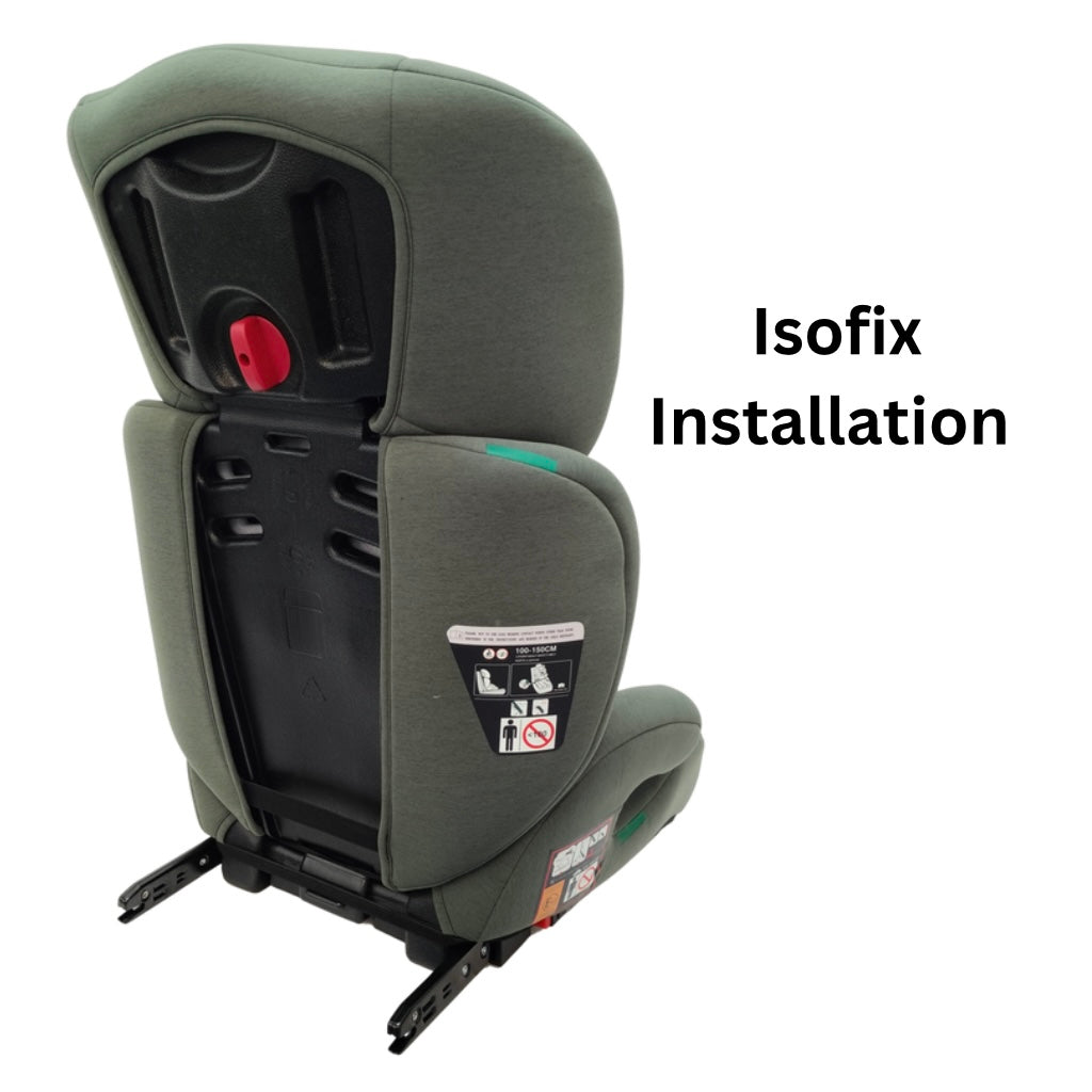 Zen i-Size Booster Car Seat with Isofix and Adjustable Headrest - GREEN