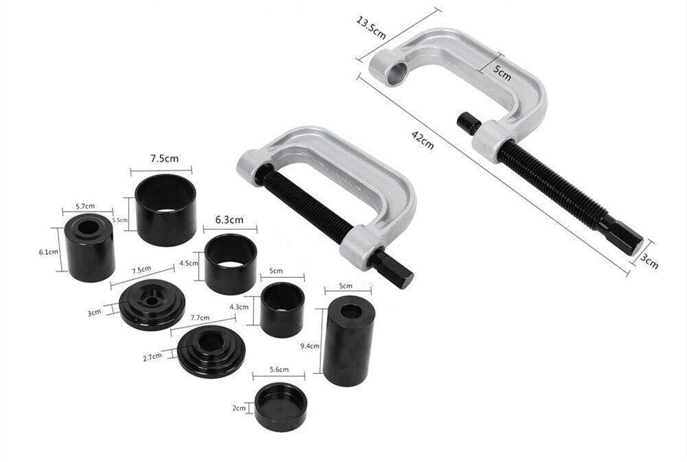 10pc Ball Joint Service Kit Remover Separator Adaptor 4x4 Garage Tool Car Van - salelink.co.nz