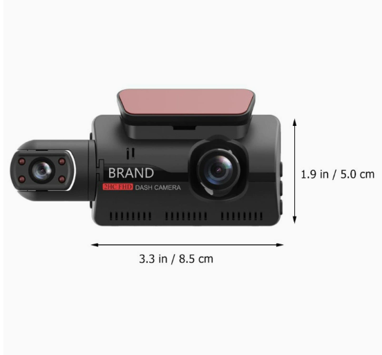 1080P Car DVR 3" Dual Lens Dash Cam Video Recorder Camera Night Vision