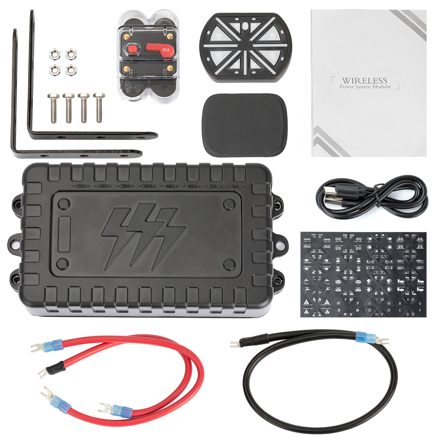 8 Gang LED Switch Panel Kit