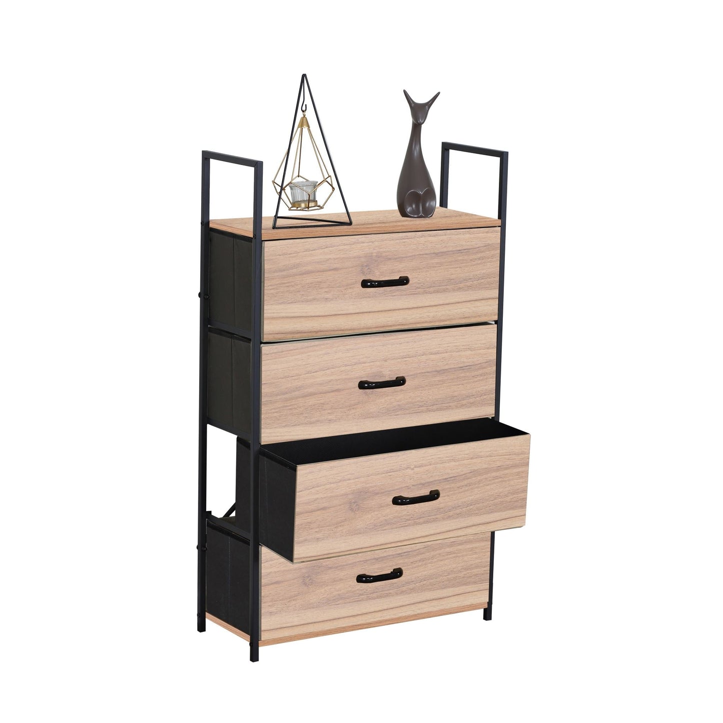 Bedside Table with 4 Drawers