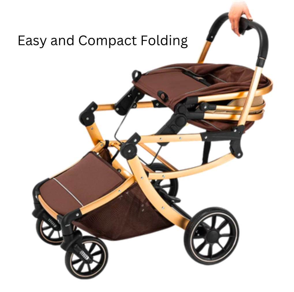 Baby 2 in 1 Multifunctional Two-Way Bassinet Stroller BLACK