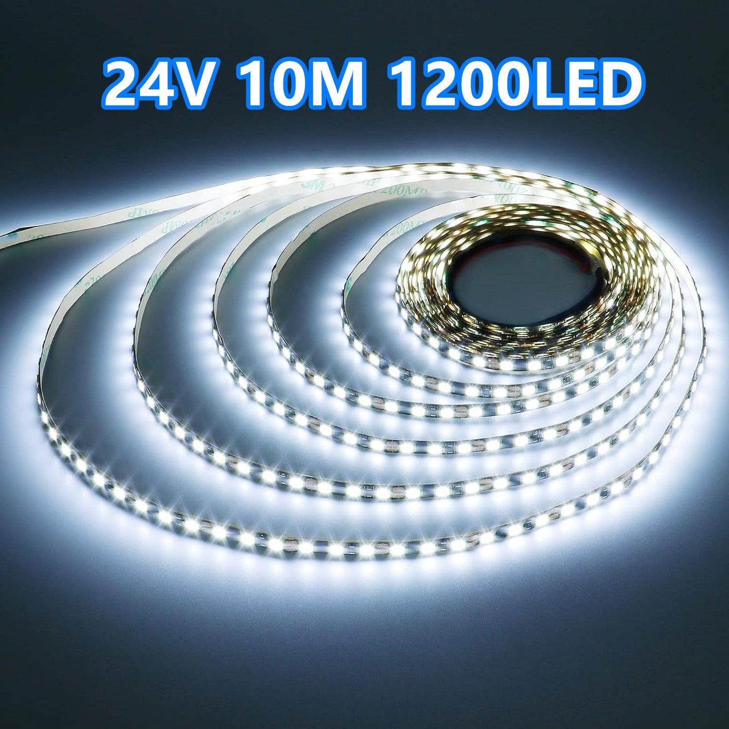 2835 24V 10M LED Strip Light Cool White 1200LED