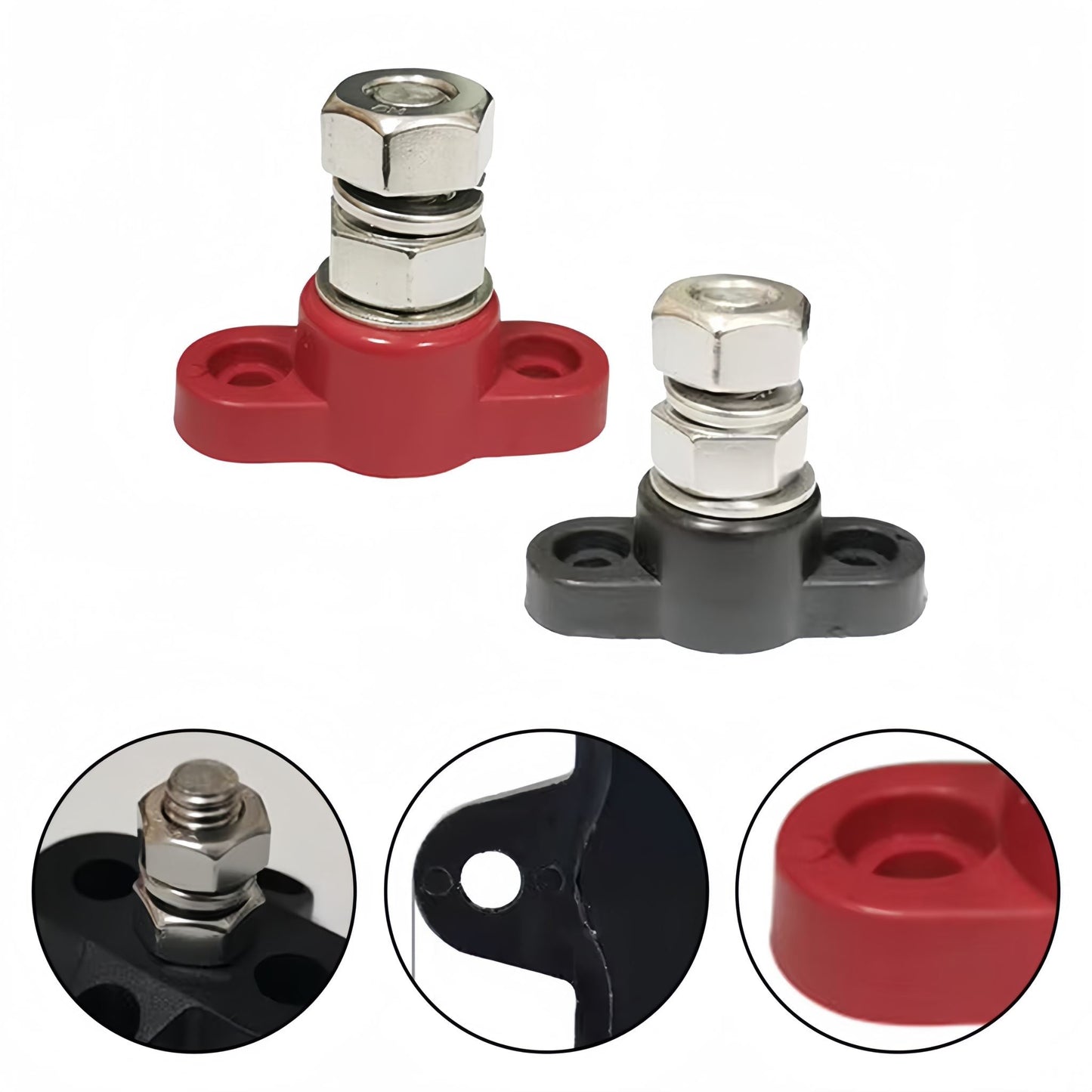 12V 3/8" Single Stud Bus Bar M10 Insulated Battery Post Junction Block