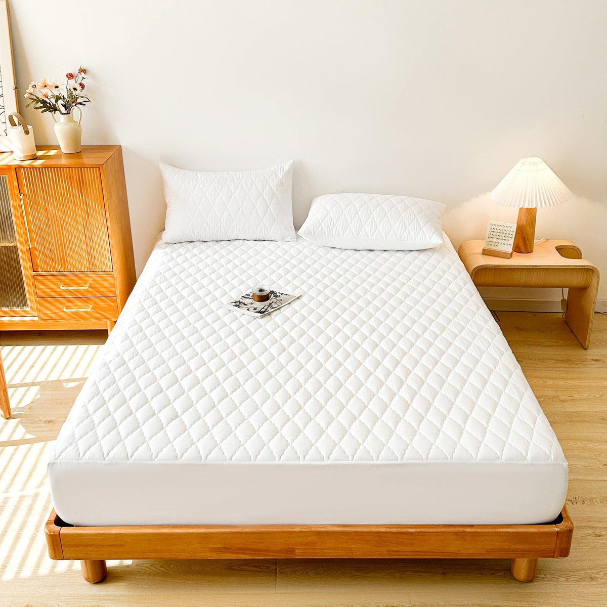Waterproof Mattress Protector Grey 1.98x2.03m
