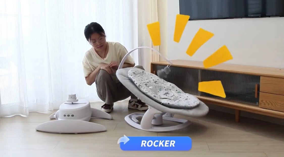 2-in-1 Electric Orbit 3D Advanced Baby Swing & Rocker with 360 Rotation and Toy