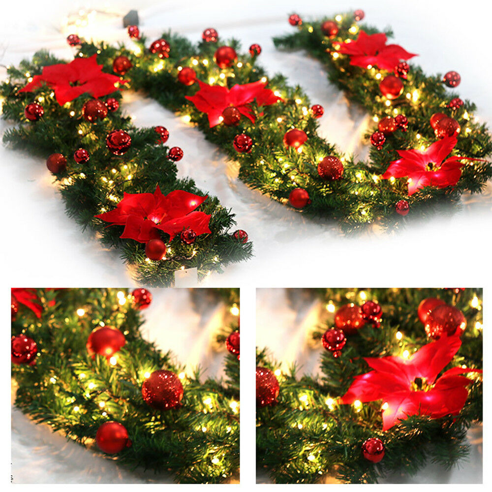 2PACK Christmas Fireplace Wreath