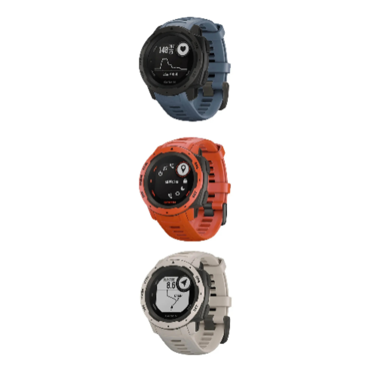 Silicone Strap for the Garmin Instinct 1/2/Esports/Solar Series (22mm) (13 colours available)