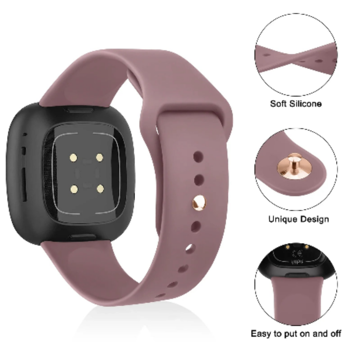 Silicone Watch Band for Fitbit Sense 2 (available in 17 colours)