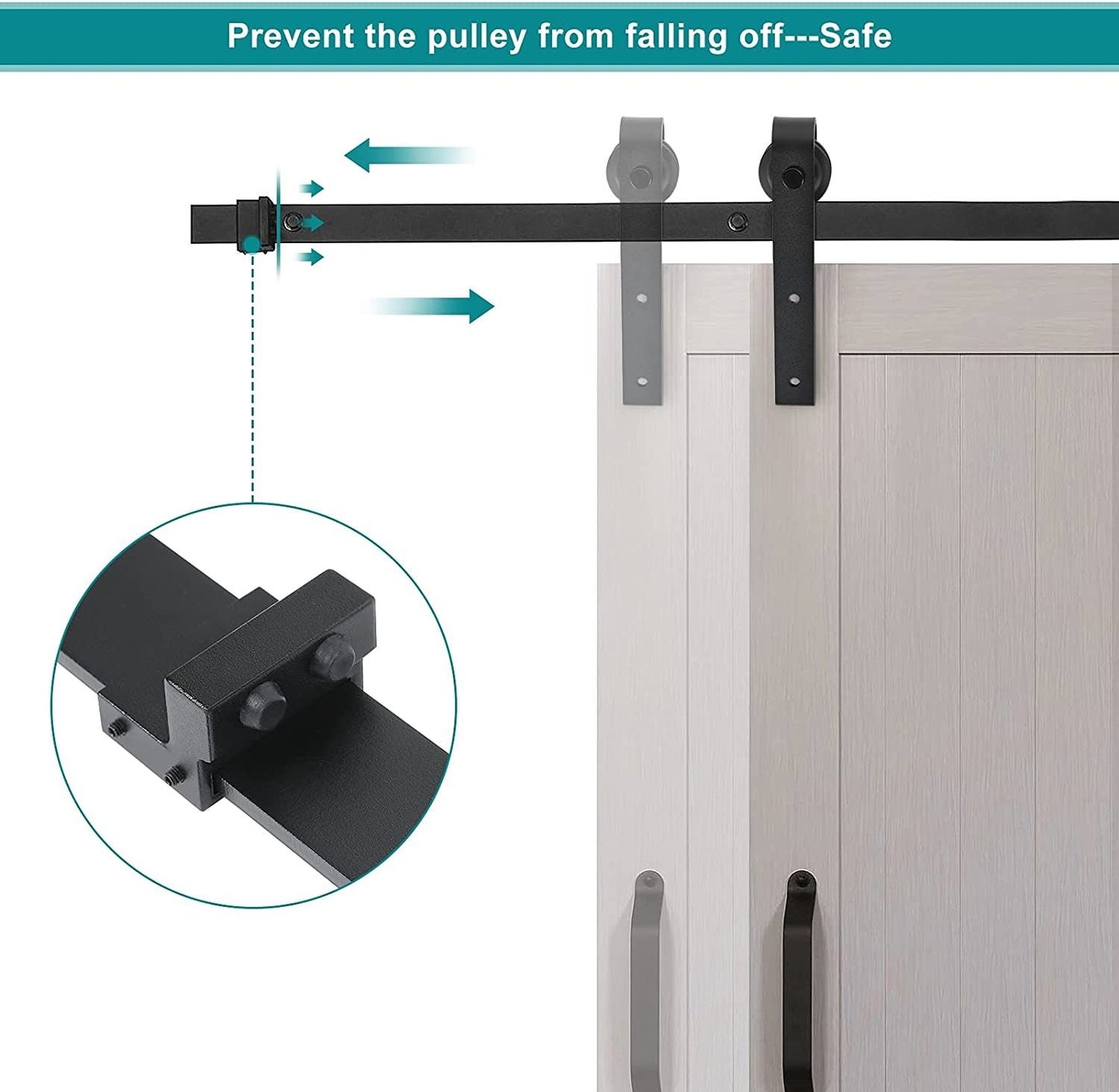 4M Sliding Barn Door Hardware Kit