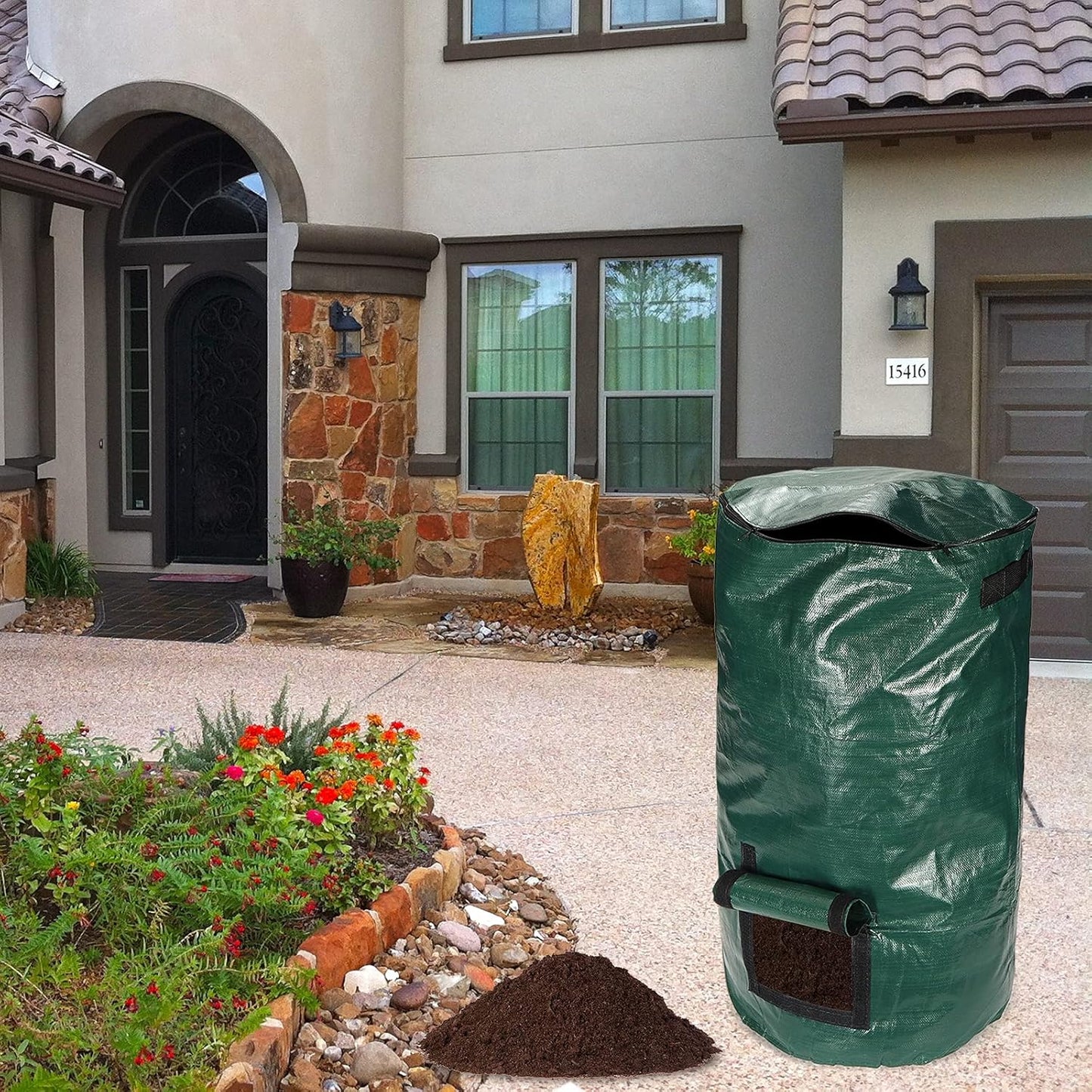 4x Reusable Compost Bin Bag 34 Gallon
