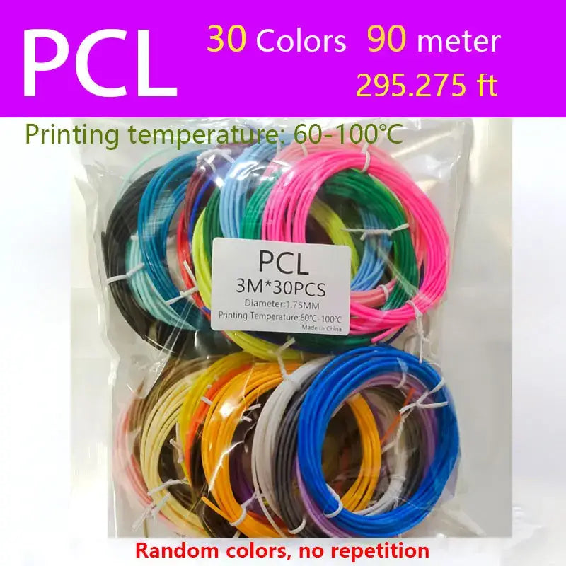 3D Pen Filament PCL/PLA 1.75mm (Multi-Colour Options)