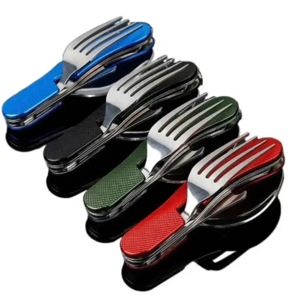 4-in-1 Folding Camping Cutlery Set