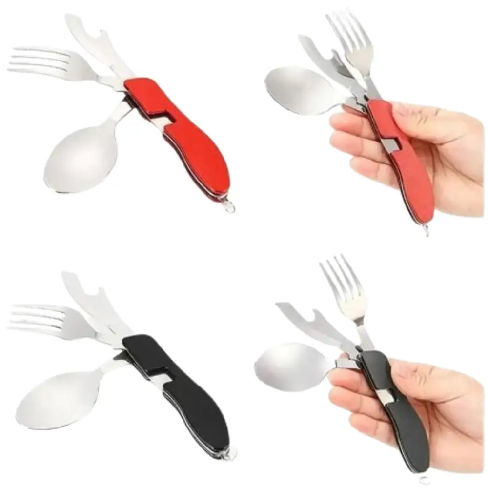 4-in-1 Folding Camping Cutlery Set