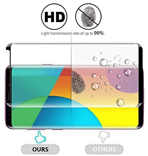 Samsung S9 Black Edge Glue Screen Protector Tempered Glass - salelink.co.nz