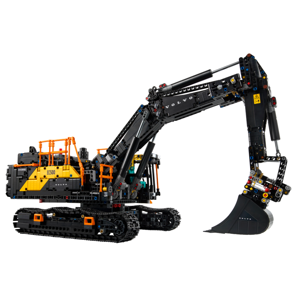 LEGO Technic: Volvo EC500 Hybrid Excavator model on a white background