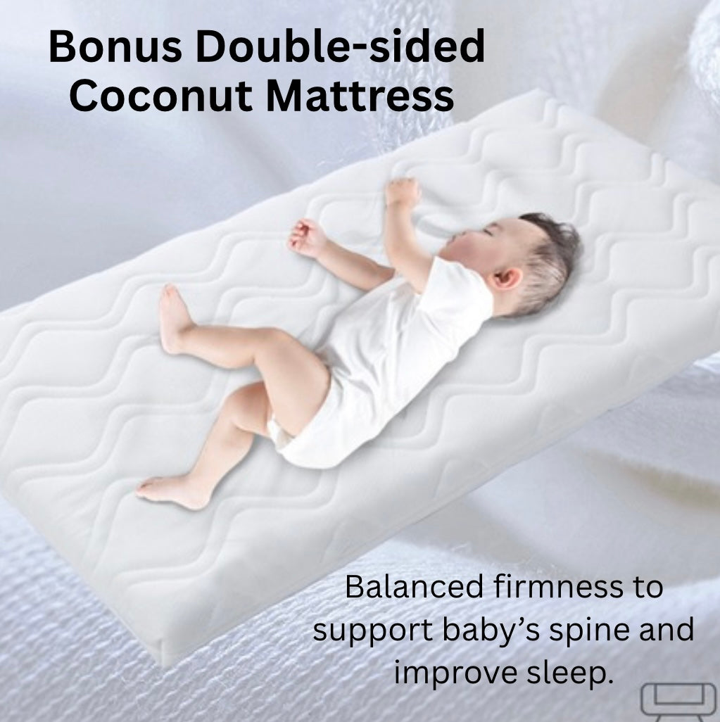 3in1 CoSleeper Baby Bassinet and Game Bed & Mattress – Adjustable Height