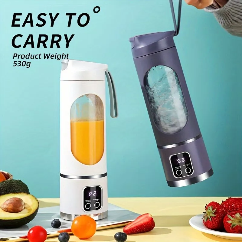 Portable Mini Blender USB Rechargeable Juicer Cup Smoothies Mixer Fruit Machine
