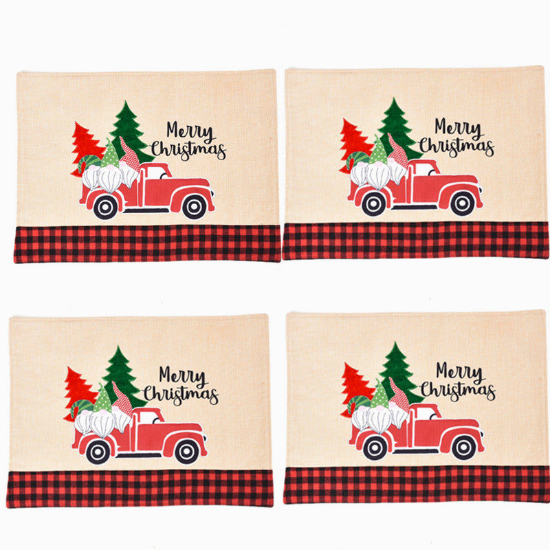 SET 4 x Dining Table Mat Placemat Christmas