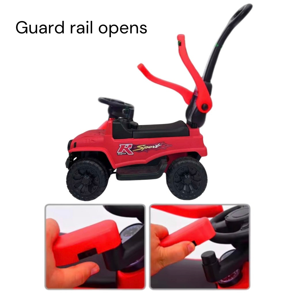 Kids Ride-On Push Truck with Lights and Music – RED