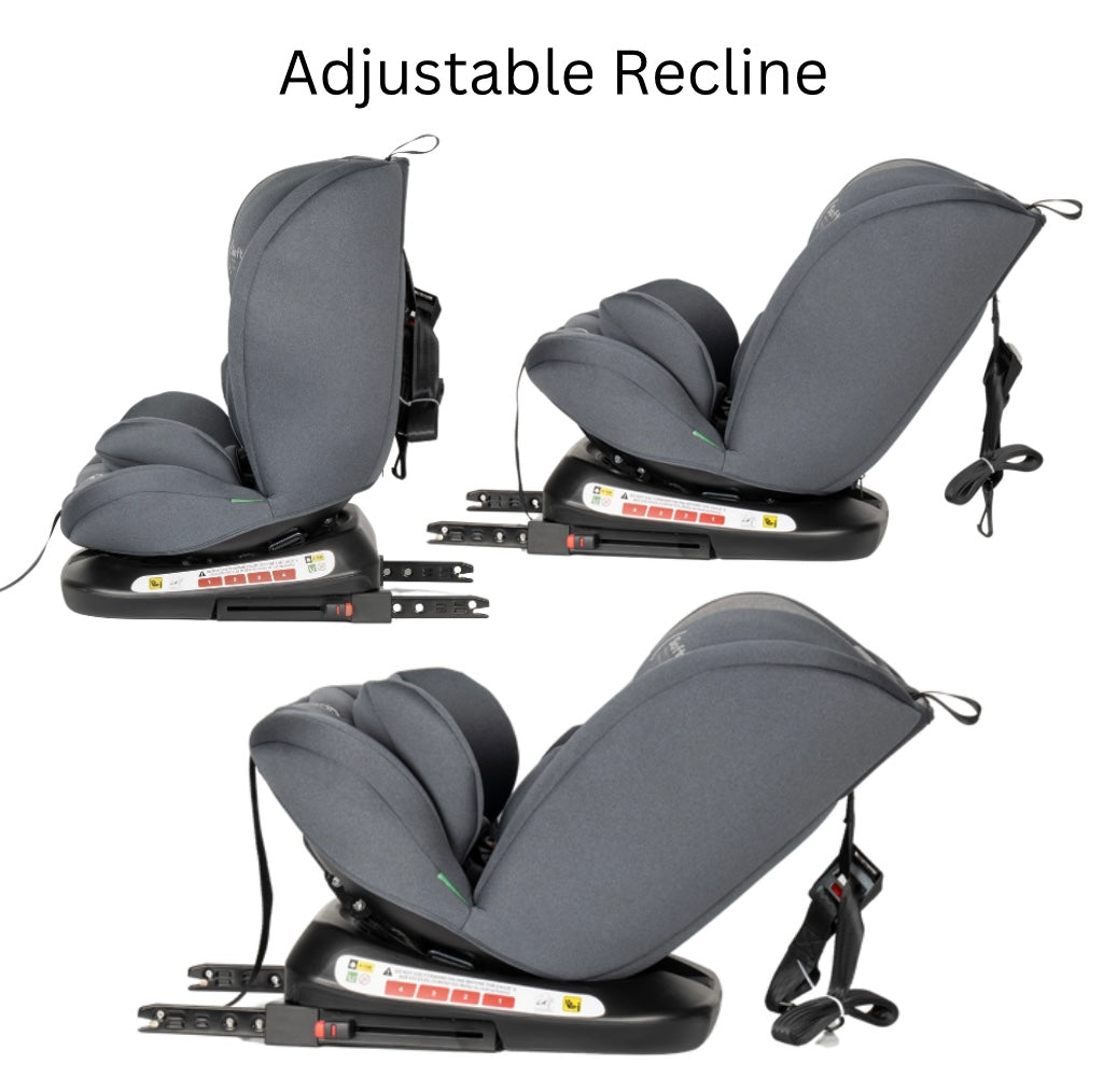 All-Rider 360 Rotating Convertible i-Size R129 Car Seat with ISOFIX and Top Tether - GREY
