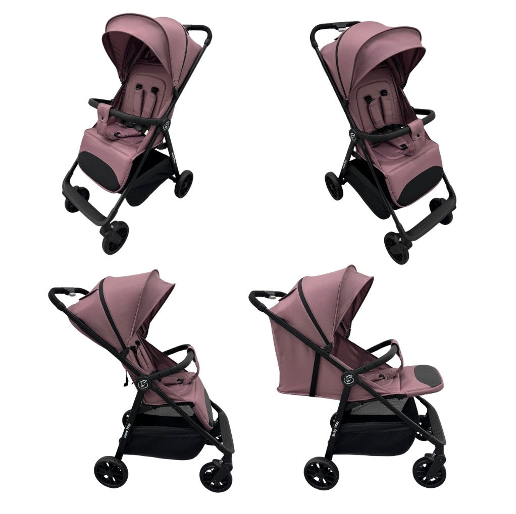 Roam Compact Travel-Friendly Stroller with Extended Canopy - PINK