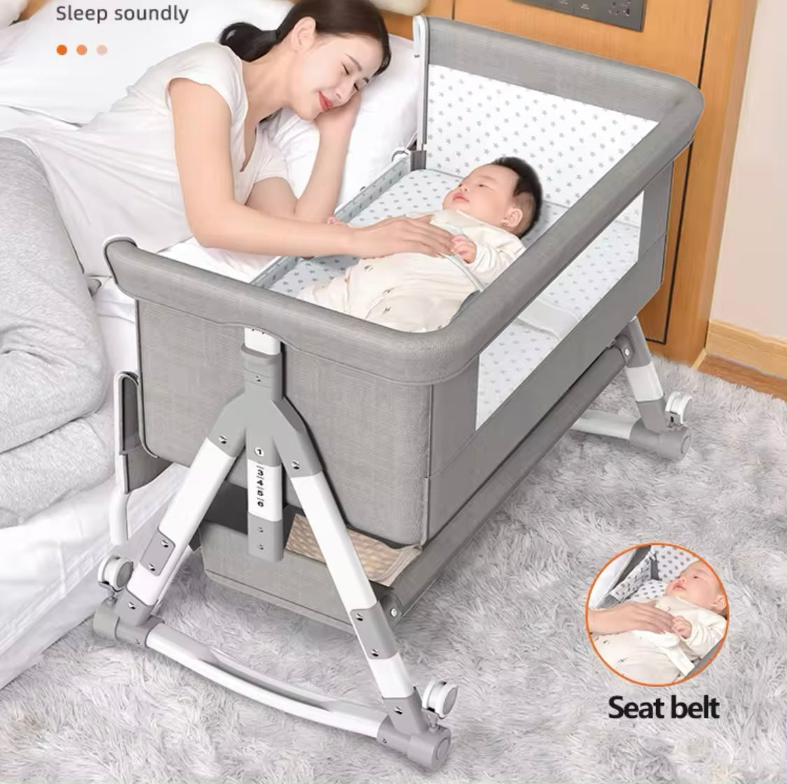 Baby Multifunctional Co-Sleeper Bed and Changing Table