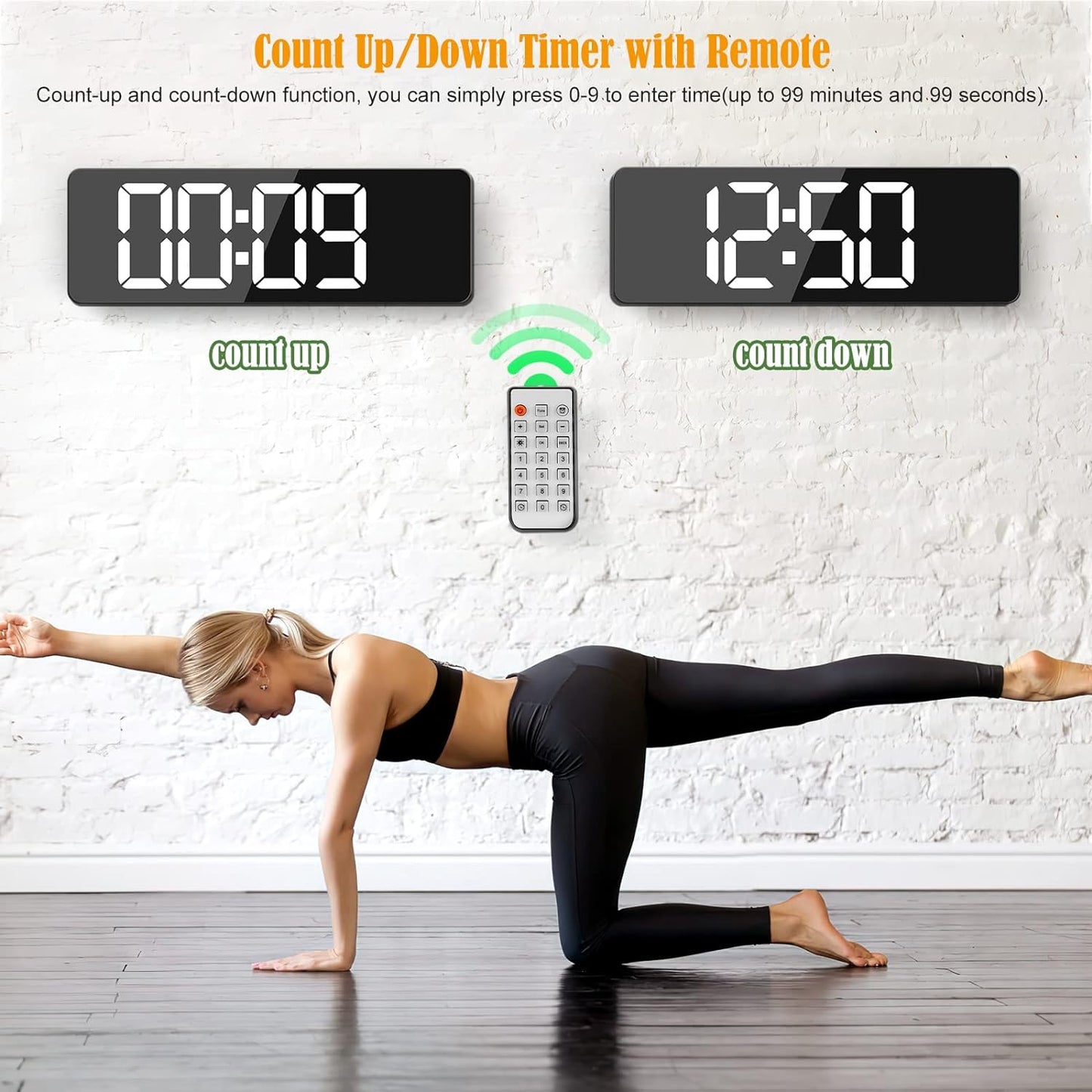 Large Digital Wall Clock