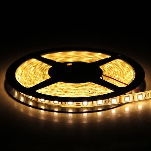5M Warm White 5050 12V Led Strip Light with Power Adapter - salelink.co.nz