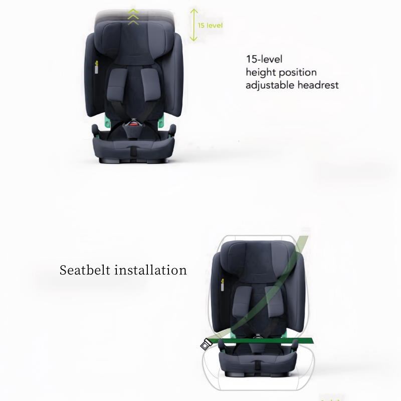 Baby Brightness AirGo Lightweight Compact Travel Pram and Travel Portable Booster Car Seat Black