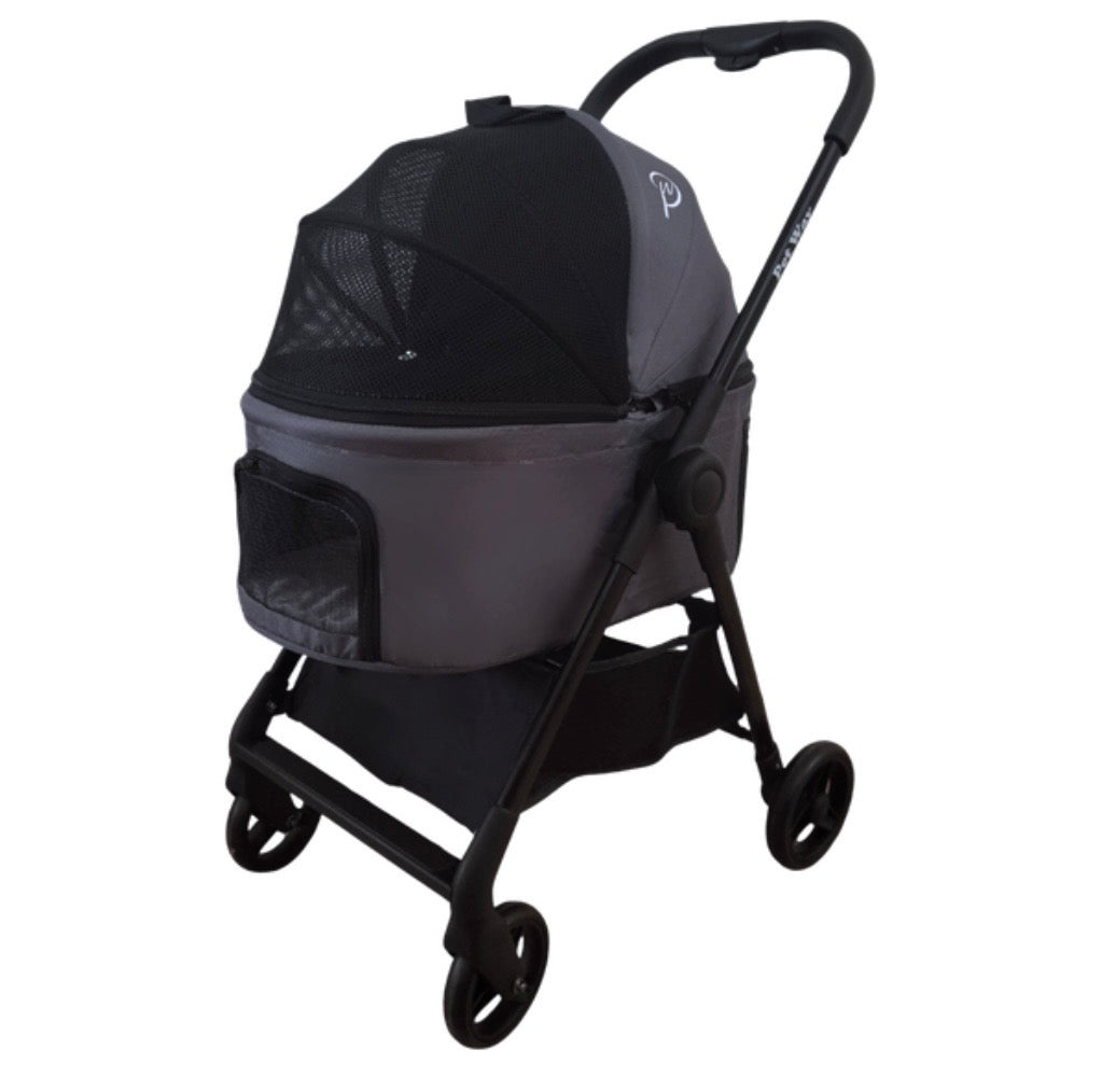 Pet Way Premium Pet Stroller with Detachable Carrier with Canopy and Handle