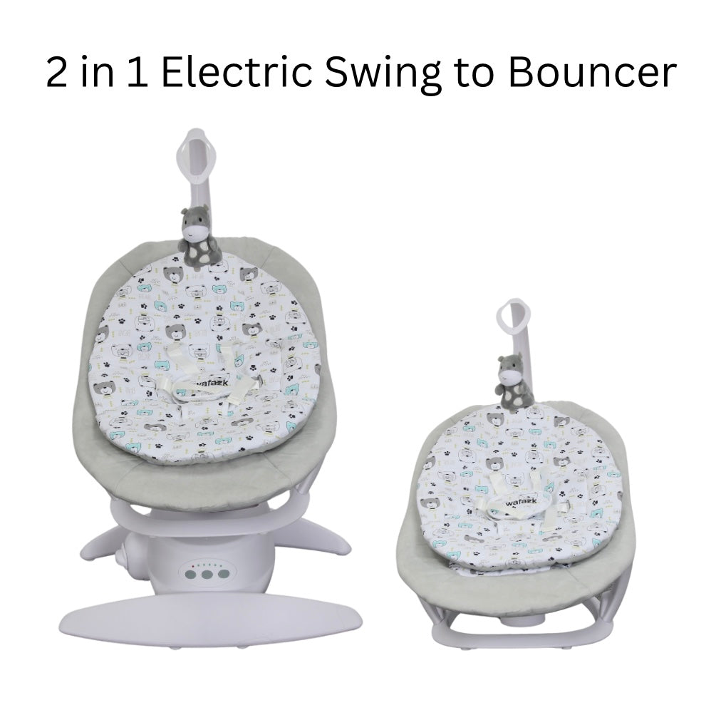 2-in-1 Electric Orbit 3D Advanced Baby Swing & Rocker with 360 Rotation and Toy