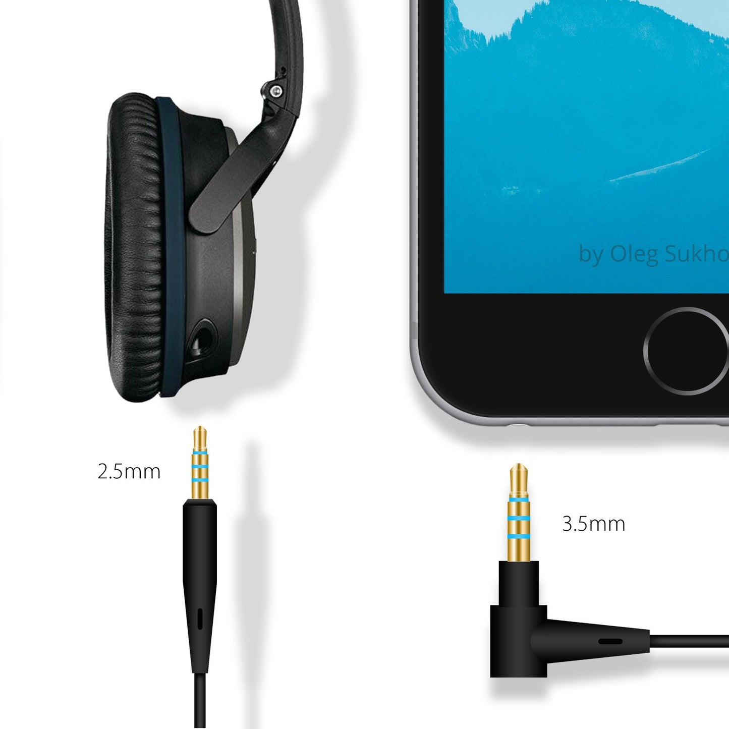Cable Remote Mic For Bose QuietComfort 25 35 QC25 QC35 - salelink.co.nz