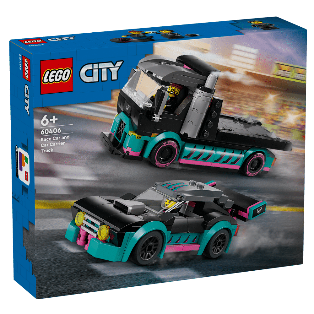 LEGO CITY: Race Car and Car Carrier Truck (60406)