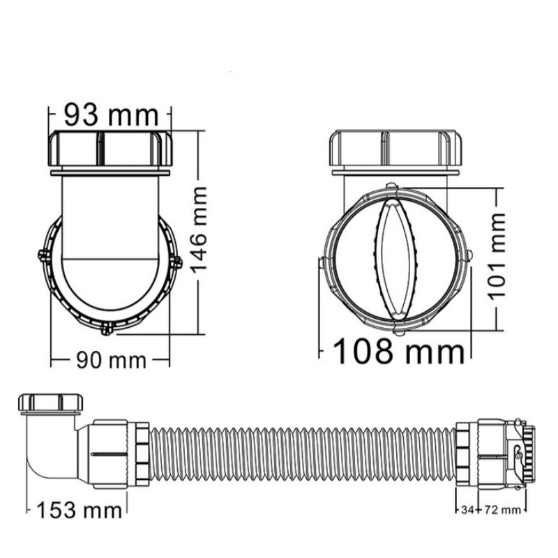 RV Sewer Hose Kit Sealing Sewer Hose Sewage Pipe Kit