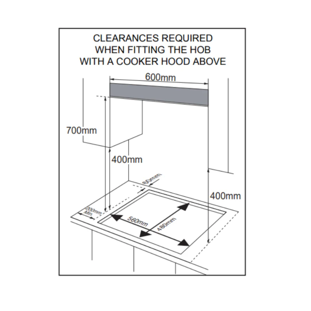 Midea 60cm Gas Cooktop Black Tempered Glass With Timer 60GH096