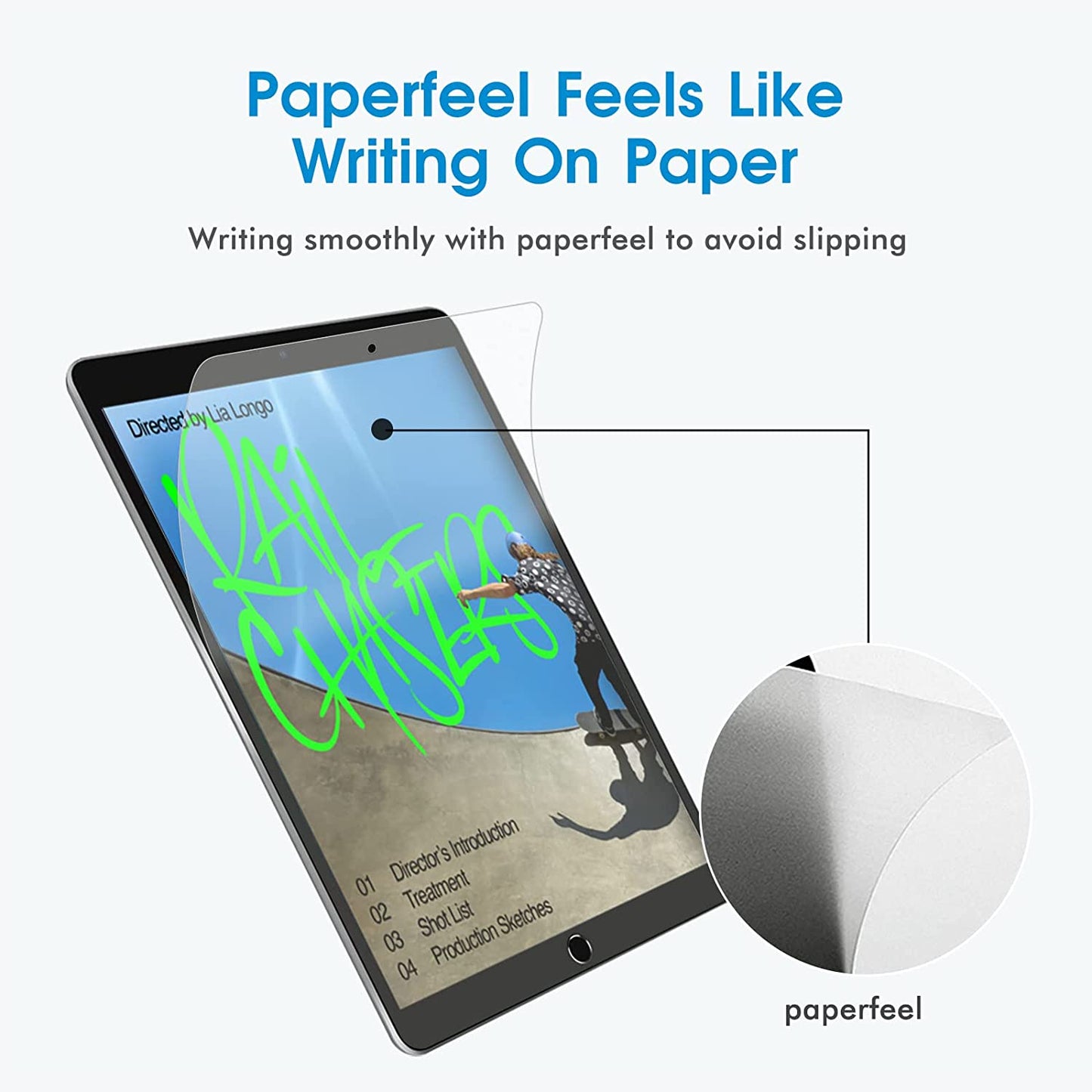 iPad Air1 2, iPad Pro 9.7, 2017/2018 9.7 Paper Feel Film Screen Protector