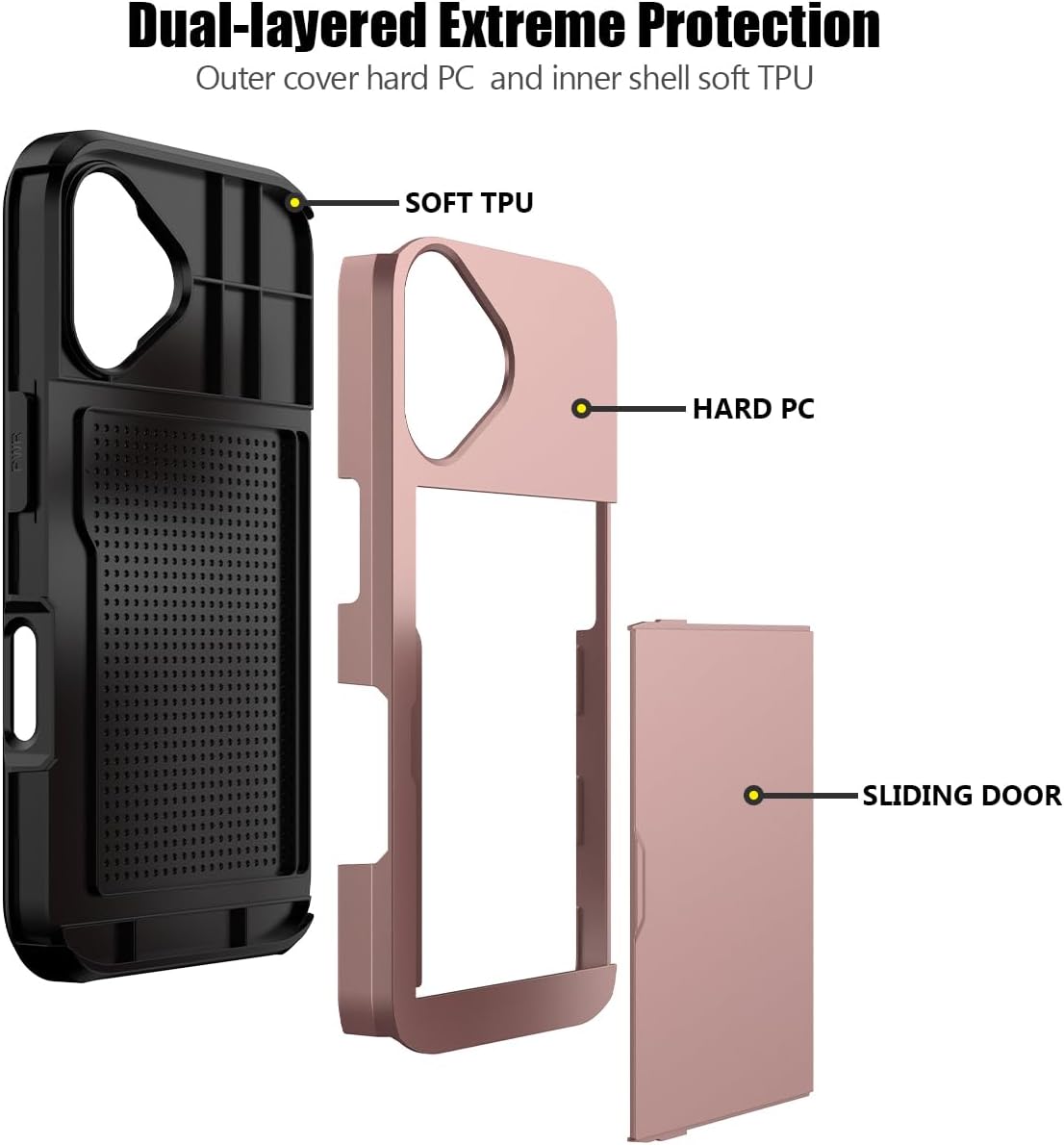 iPhone 16 Plus Case Card Slots Holder - salelink.co.nz