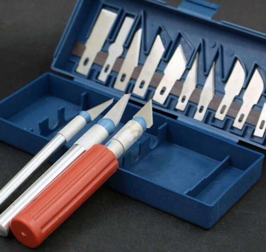 13pcs Hobby Knife Blade Craft Cutter Knife Set With Case Precision knife set