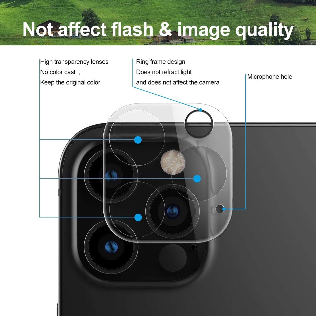 iPhone 12 PRO MAX Lens Camera Tempered Glass Protector