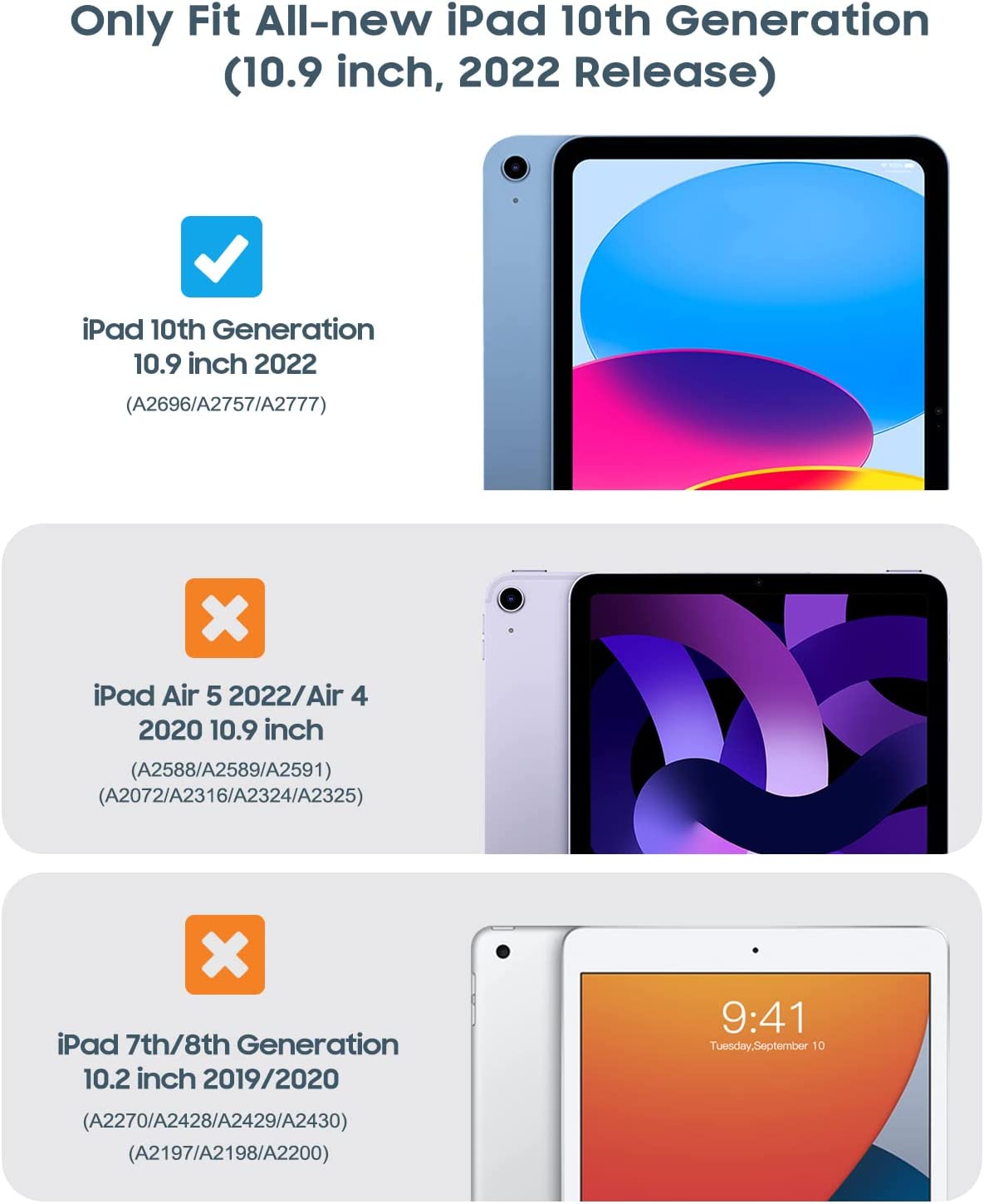iPad 10.9" Case (10th Gen 2022), iPad 11 (A16 2025) EVA Kids School - salelink.co.nz