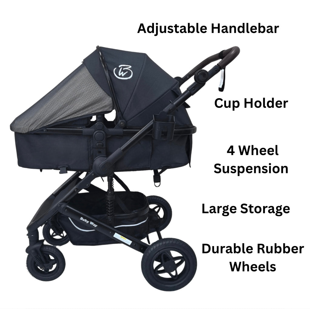 Preorder - Evolve 3 in 1 Stroller + Bassinet + i-Size Capsule Travel System with Sunshade Sets and Mattress + Colour Options