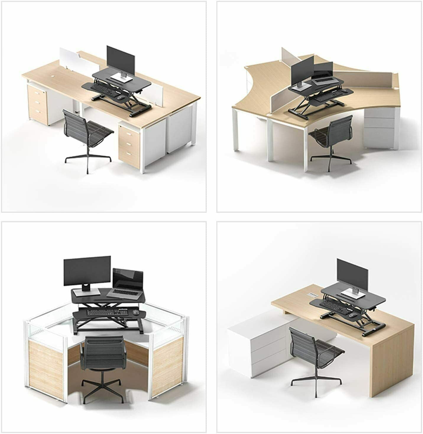 Laptop PC Monitor Computer Workstation Desk Table Converter Height Adjustable