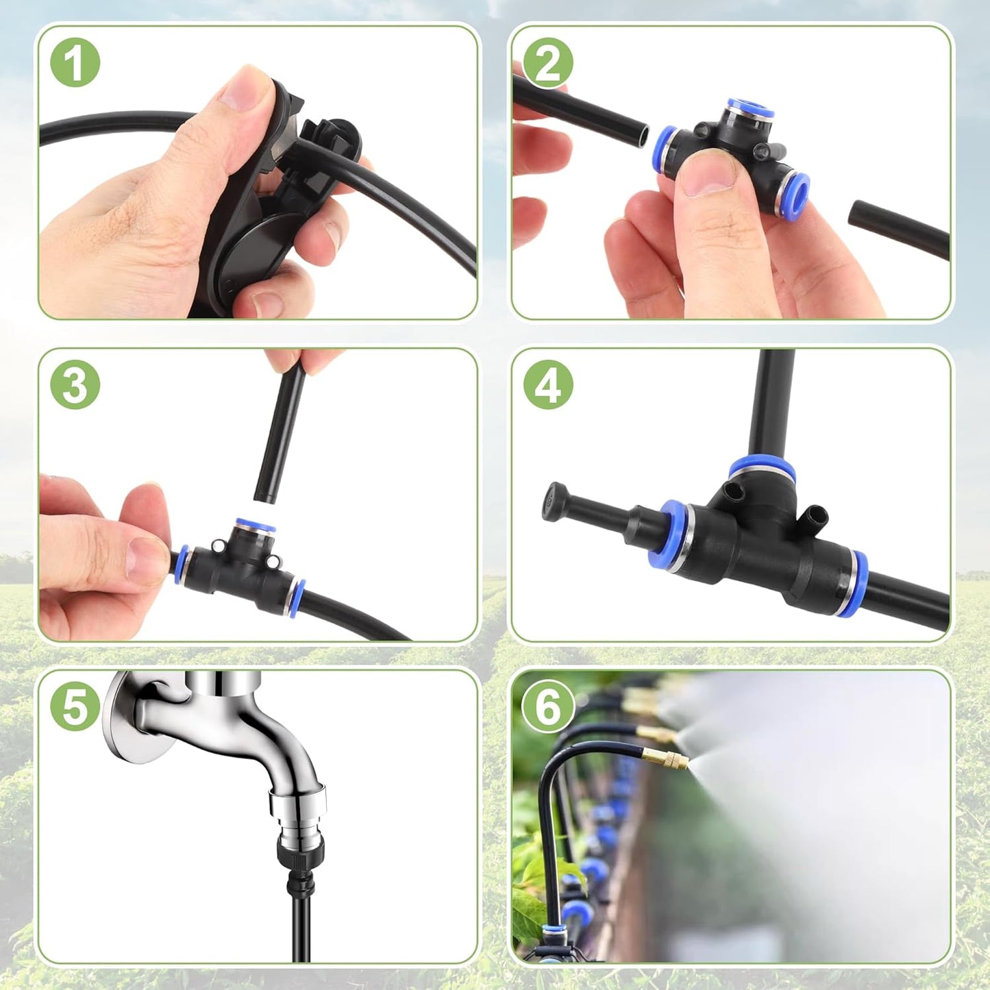 15M Adjustable Watering Irrigation Misting System Kit