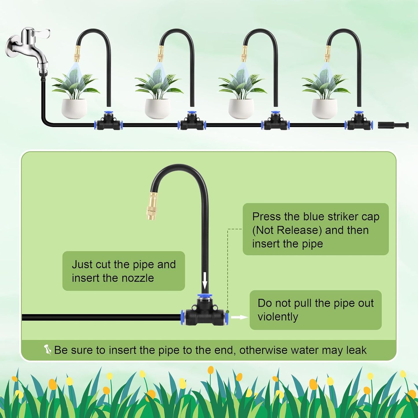 15M Adjustable Watering Irrigation Misting System Kit