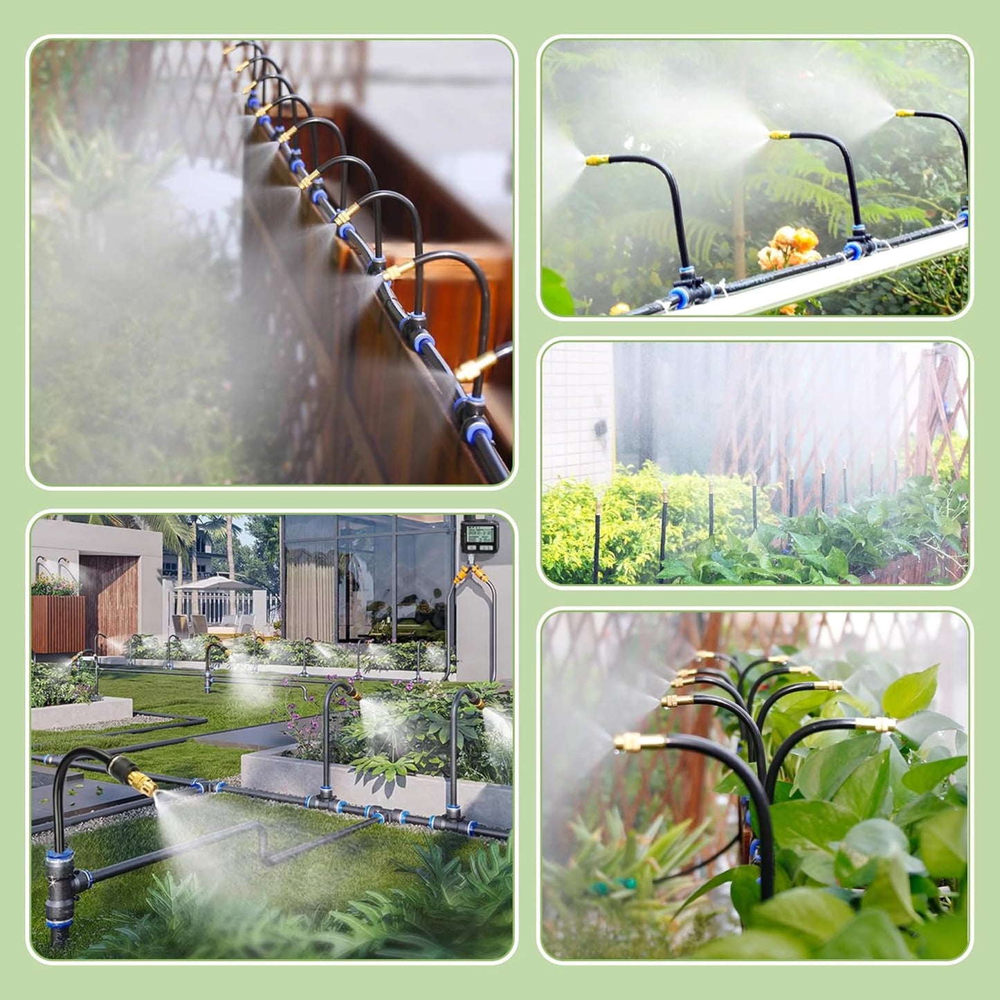 15M Adjustable Watering Irrigation Misting System Kit